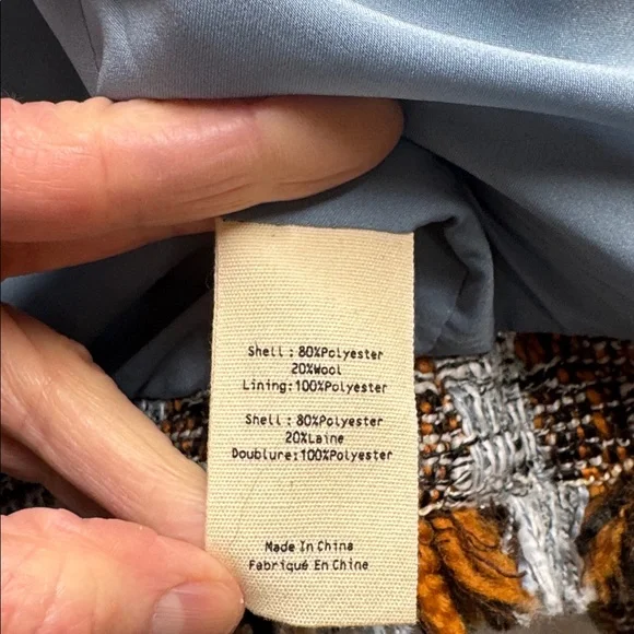 L'AGENCE Women's Plaid Tweed Blazer - Brown and blue
Size 8 - Picture 4 of 10